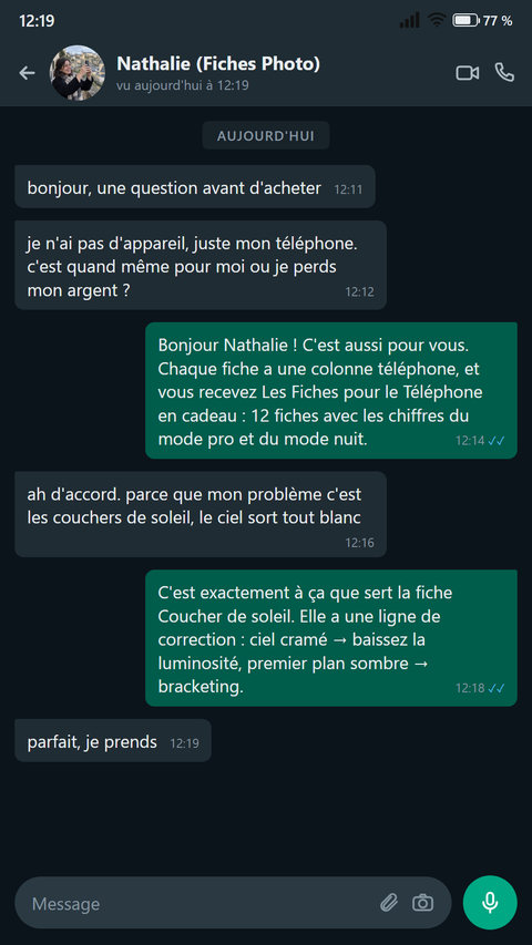 Quelqu'un demande avant d'acheter si ça marche pour lui, parce qu'il n'a qu'un téléphone