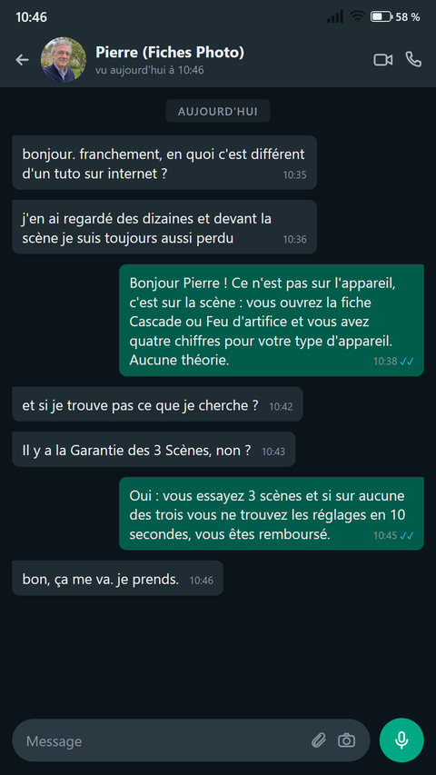 Un sceptique demande en quoi c'est différent d'un tuto vidéo